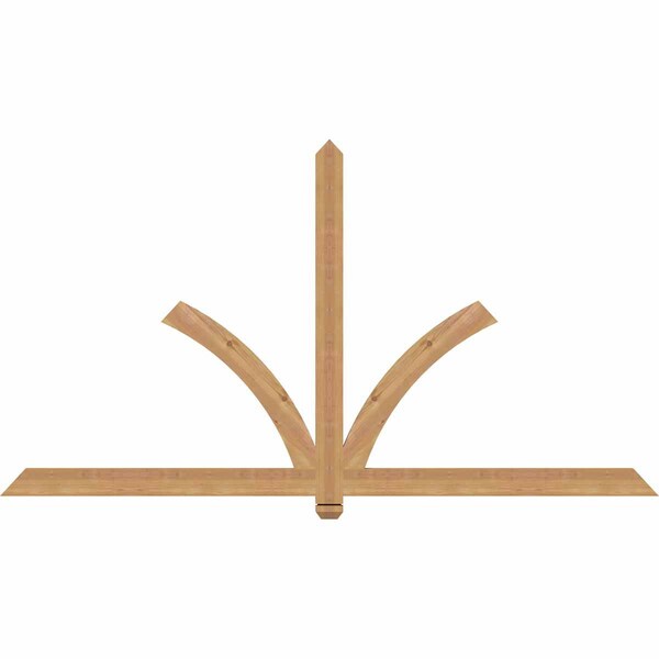 Ekena Millwork Redmond Smooth Timber Gable Bracket, Western Red Cedar, 84"W x 45"H x 1 1/2"D x 3 1/2"F, 13/12 Pitch GBW084X45X0204RED00SWR - main